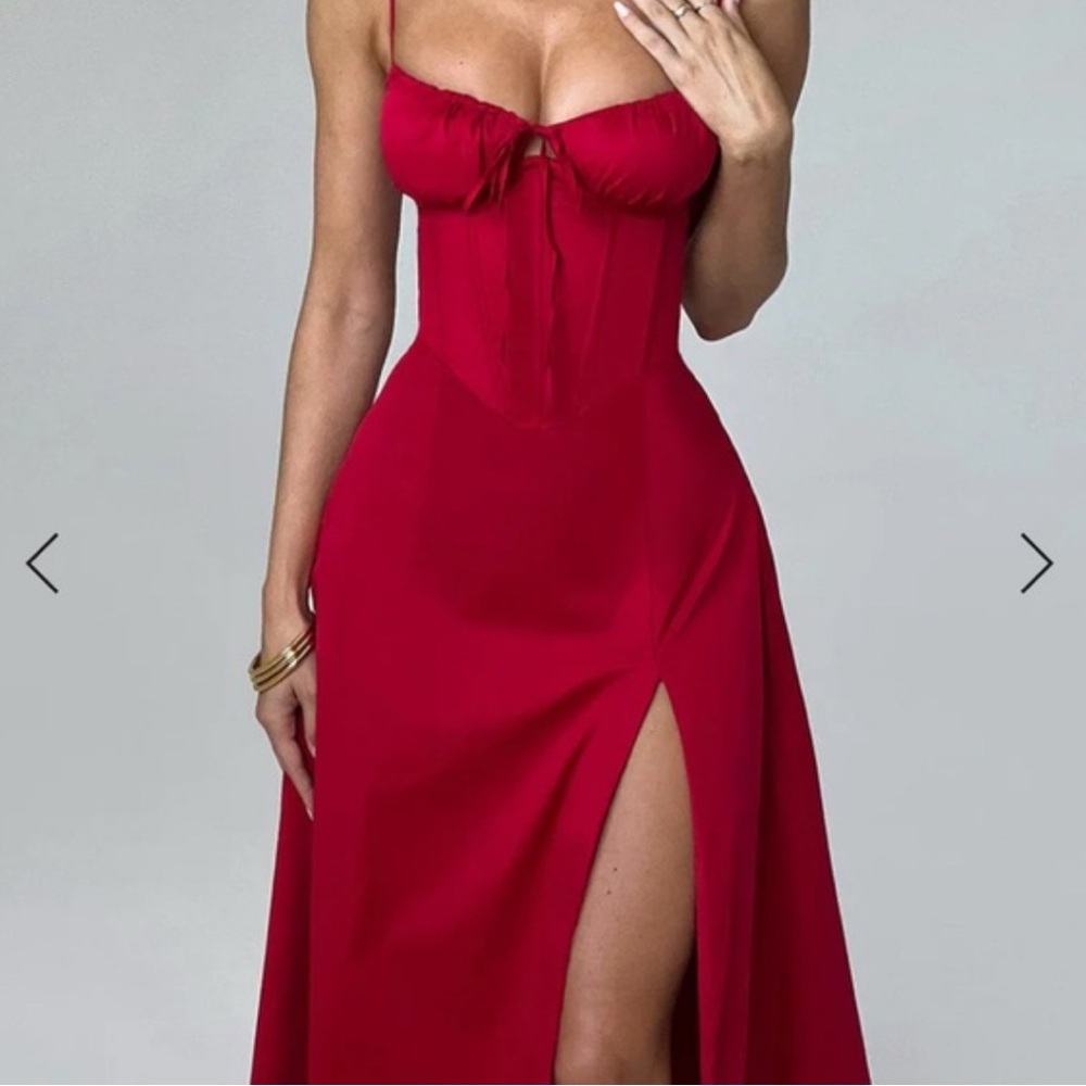 NWT Babyboo Corset Maxi Red Dress